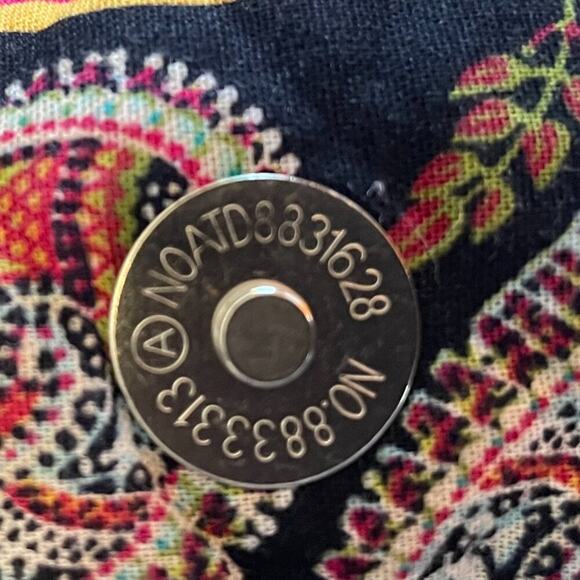 Quilted Cotton Paisley, Hearts, Tote, Purse, Bag Ruffle Pockets Red, Blue, Brown - Picture 9 of 16